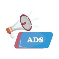 ads with megaphone illustration vector