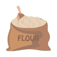flour bag illustration vector