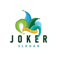 Simple illustration template jester hat logo minimalist joker clown design vector