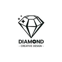 Beautiful diamond jewelry logo icon isolated template vector illustration