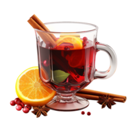 AI generated Christmas Mulled Wine And Tangerines png