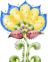 grande colorato e vivace fiori png