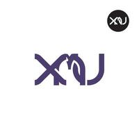 letra xmu monograma logo diseño vector