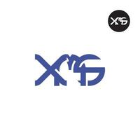 Letter XMS Monogram Logo Design vector