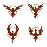 colección de moderno pájaro logotipos fénix pájaro logo. pájaro Insignia logo vector