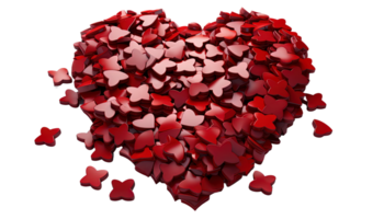 ai generato amore puzzle, cuore Giochi, romantico sfide clipart, cuore forma, san valentino giorno saluto carta concetto. madri giorno, anniversario disegno, trasparente sfondo png