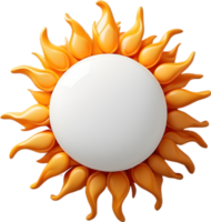 AI generated a sun icon isolated png
