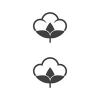 Cotton flower vector icon template