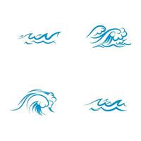 Water wave icon vector