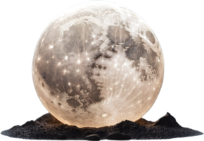 AI generated the moon icon realistic png