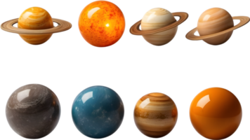 AI generated solar system realistic icon png