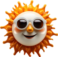AI generated a sun icon isolated png