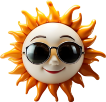 AI generated a sun icon isolated png