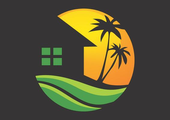 beach hotel vector