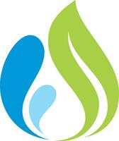 bio eco water organic logo vector