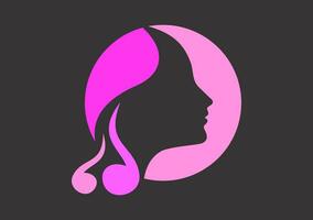 beauty hair woman salon vector logo