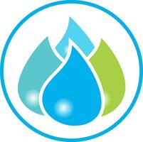 bio water drop color logo vector