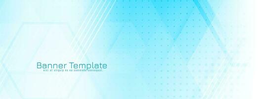 Abstract blue color modern geometric banner design vector