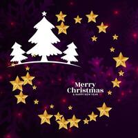 Merry Christmas traditional festival greeting background design vector