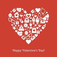 Happy Valentine's Day greeting card vector