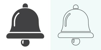 Christmas Bell Icon . Christmas Bell Icon. Notification bell icon for incoming inbox message. Vector ringing bell and notification number sign for alarm clock and smartphone application alert