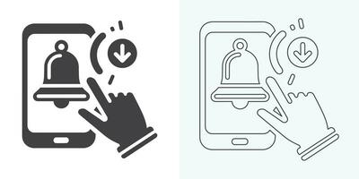 Navidad campana icono . Navidad campana icono. notificación campana icono para entrante bandeja de entrada mensaje. vector El sonar campana y notificación número firmar para alarma reloj y teléfono inteligente solicitud alerta