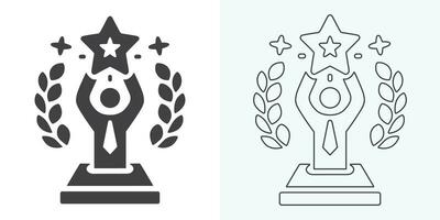 Winner trophy icon vector, symbol of victory event. trophy icon in trendy flat style. Trophy Icon. Professional, pixel perfect icons optimized for both large and small resolutions. vector
