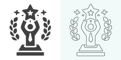 Winner trophy icon vector, symbol of victory event. trophy icon in trendy flat style. Trophy Icon. Professional, pixel perfect icons optimized for both large and small resolutions. vector