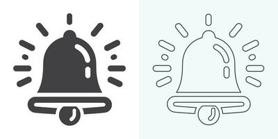 Christmas Bell Icon . Christmas Bell Icon. Notification bell icon for incoming inbox message. Vector ringing bell and notification number sign for alarm clock and smartphone application alert