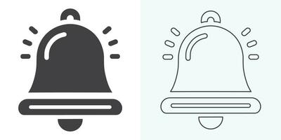 Christmas Bell Icon . Christmas Bell Icon. Notification bell icon for incoming inbox message. Vector ringing bell and notification number sign for alarm clock and smartphone application alert