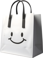 AI generated a white paper bag mockup png