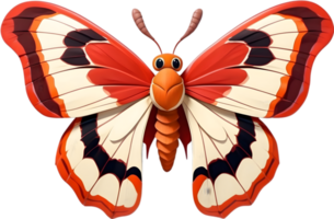 ai generado raza de mariposa animal dibujos animados ilustración png