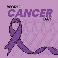 world cancer day poster vector illustration