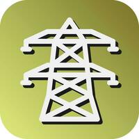 Electric Tower Vector Glyph Gradient Background Icon For Personal And Commercial Use.