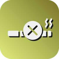 Quit Smoking Vector Glyph Gradient Background Icon For Personal And Commercial Use.