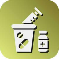 Clinical waste Vector Glyph Gradient Background Icon For Personal And Commercial Use.