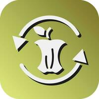 Compostable Vector Glyph Gradient Background Icon For Personal And Commercial Use.