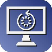 Restart Vector Glyph Gradient Background Icon For Personal And Commercial Use.