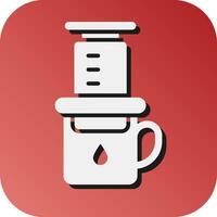Aeropress Vector Glyph Gradient Background Icon For Personal And Commercial Use.