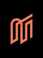 M monogram logo template vector