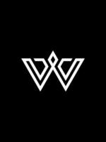 W monogram logo template vector