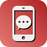 Message Vector Glyph Gradient Background Icon For Personal And Commercial Use.