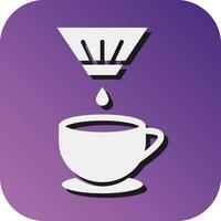 Coffee Filter Vector Glyph Gradient Background Icon For Personal And Commercial Use.