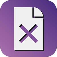 Reject Vector Glyph Gradient Background Icon For Personal And Commercial Use.