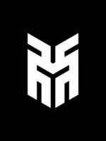 MH monogram logo template vector