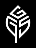 GGS  combination leaf monogram logo template vector