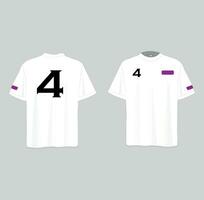 Jersey with number editable vector