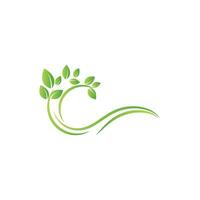 Green Tree leaf ecology nature element vector