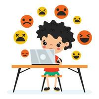 Cartoon Drawing Of Cyber Bullying vector