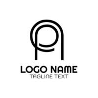 letra doble pags palabra moderno monograma icono logo concepto diseño ilustración vector